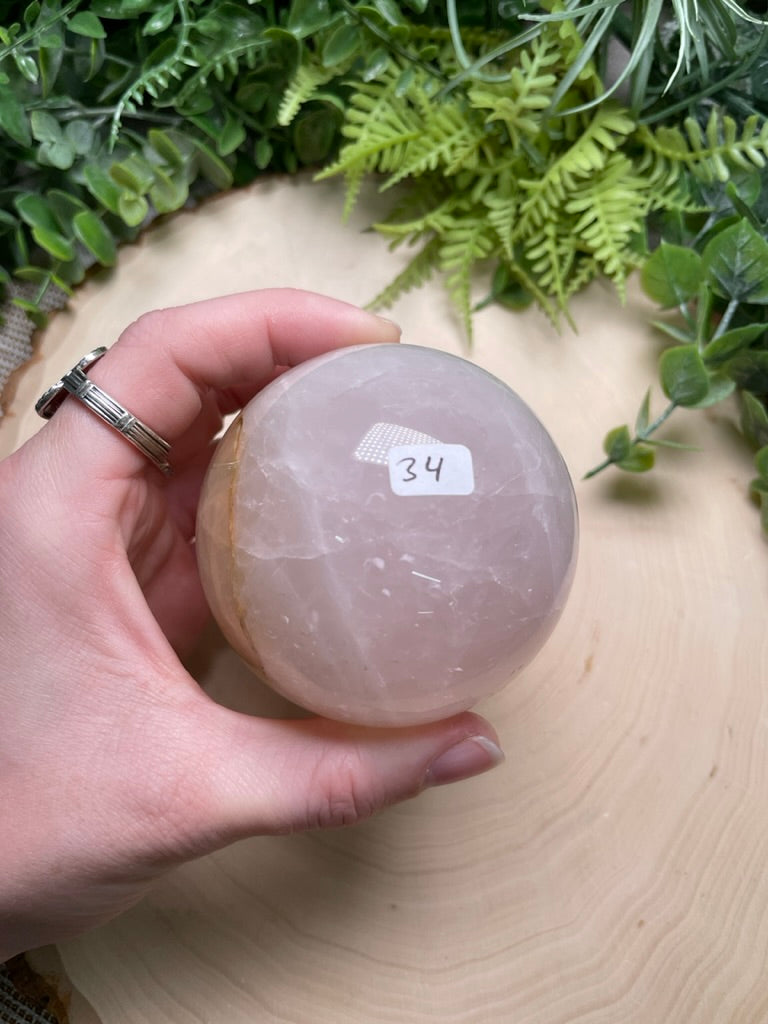 Rose Quartz Sphere (42 available)