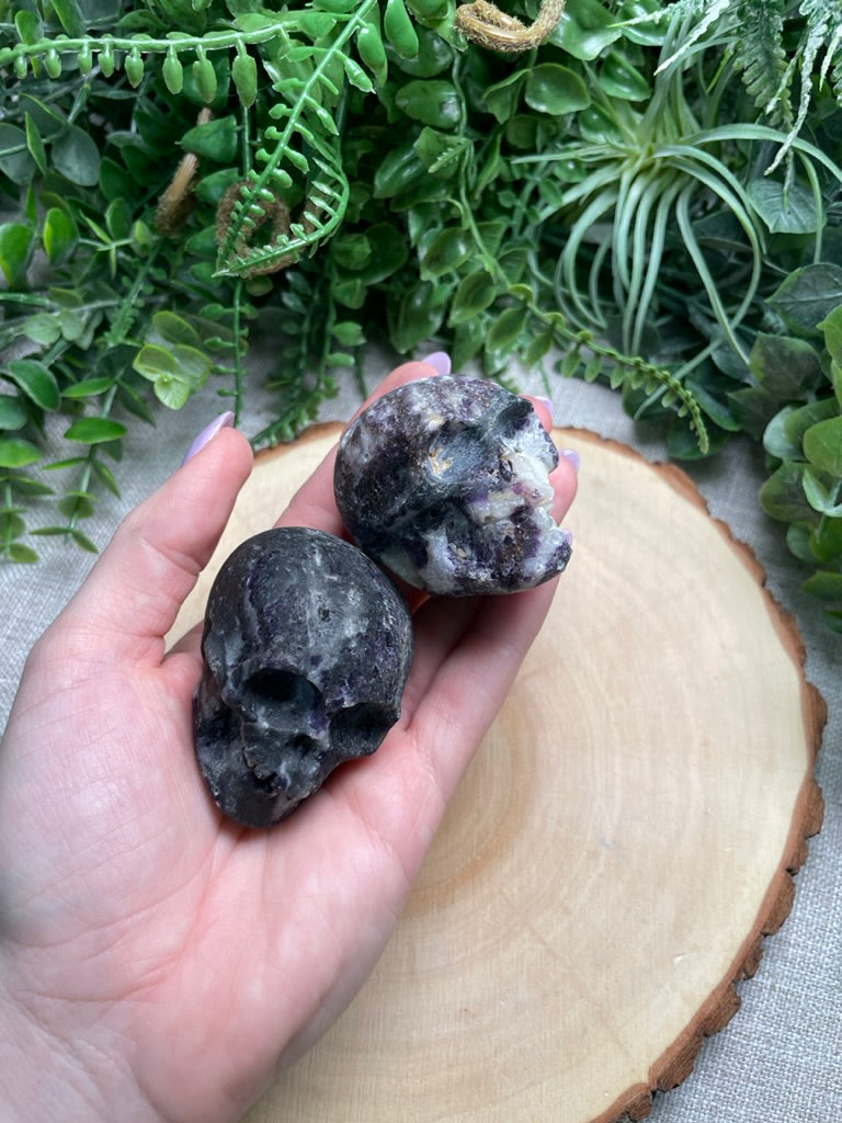 Zebra Fluorite Skull