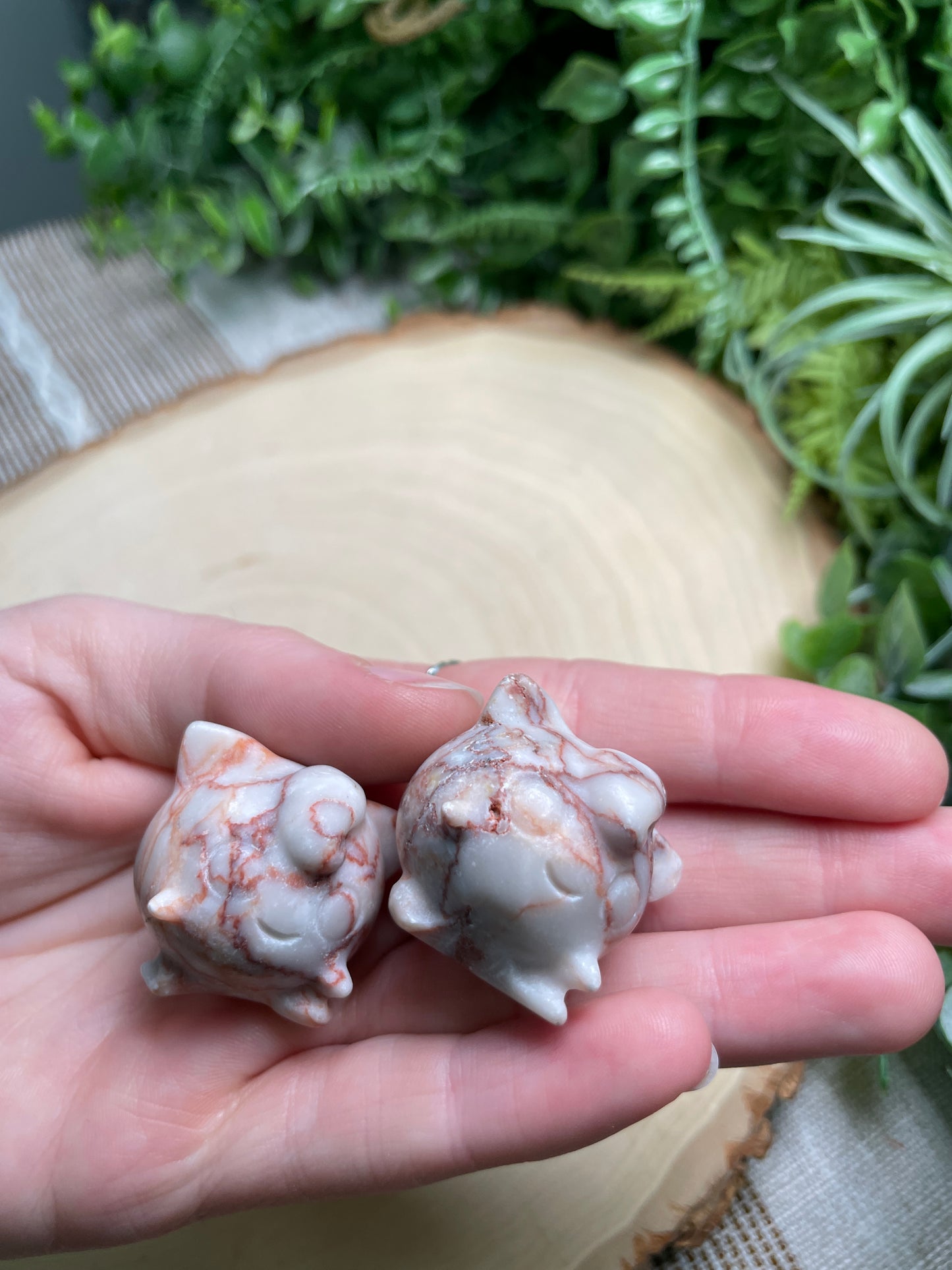 Crystal Jigglypuff (dark moss agate available)