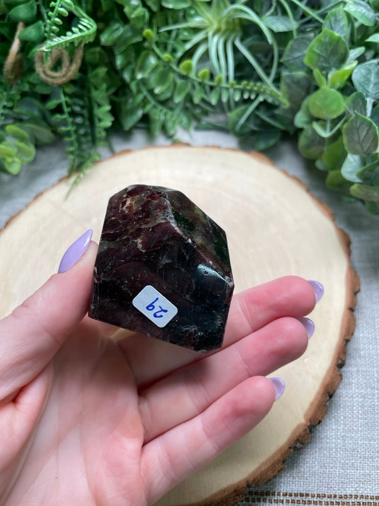 Garnet in Astrophyllite Freeform