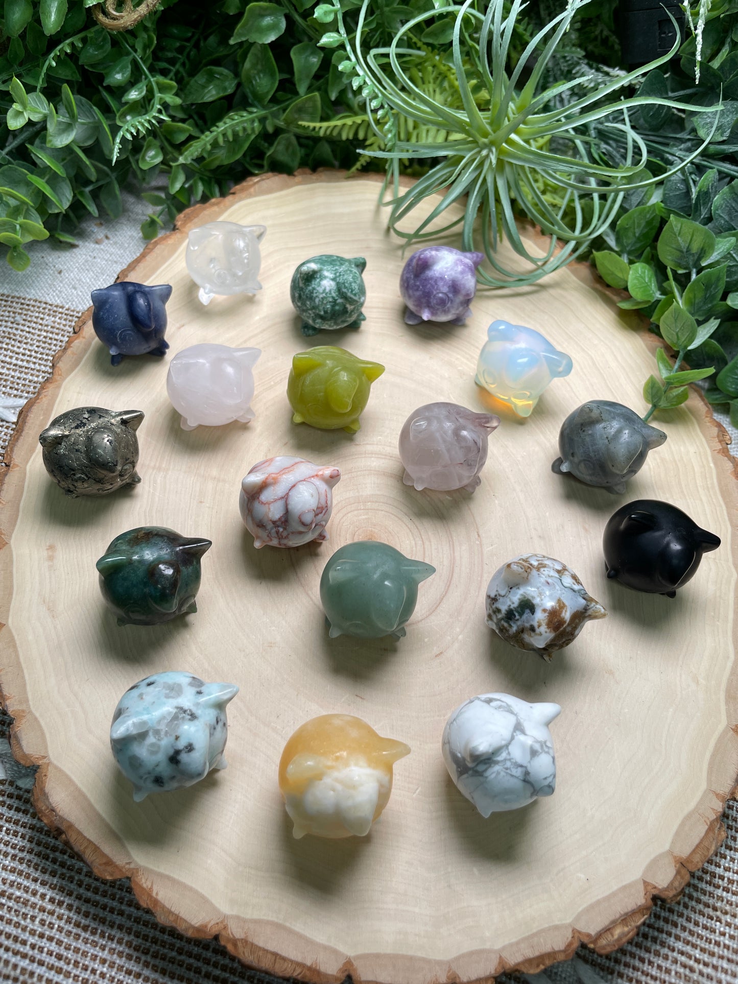 Crystal Jigglypuff (dark moss agate available)