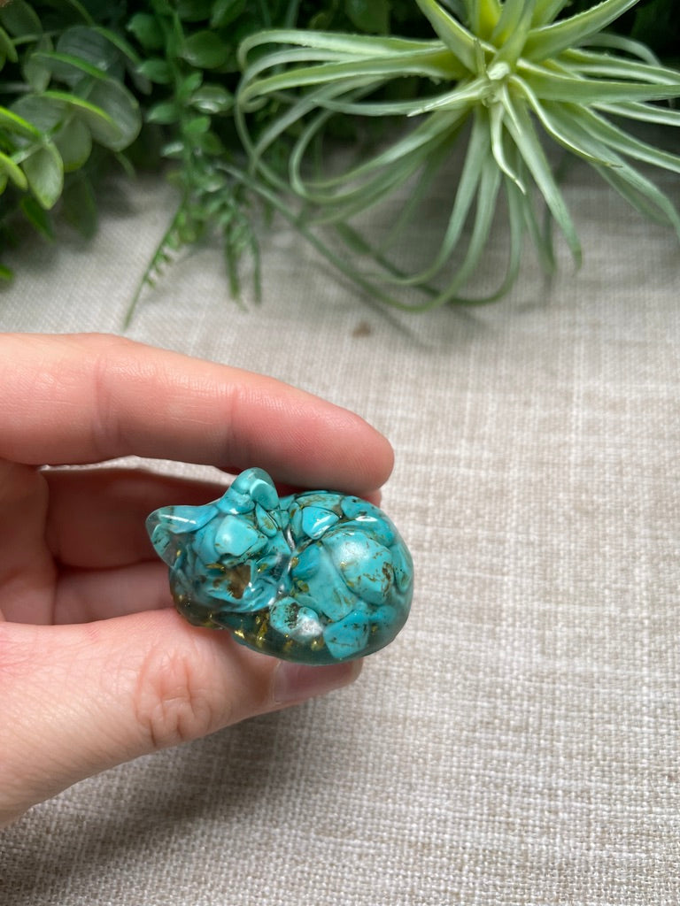 Resin Crystal Chip Sleeping Cat