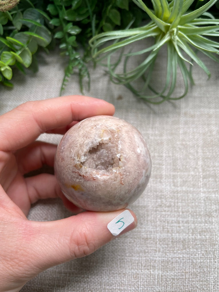 Flower Agate Mix Sphere