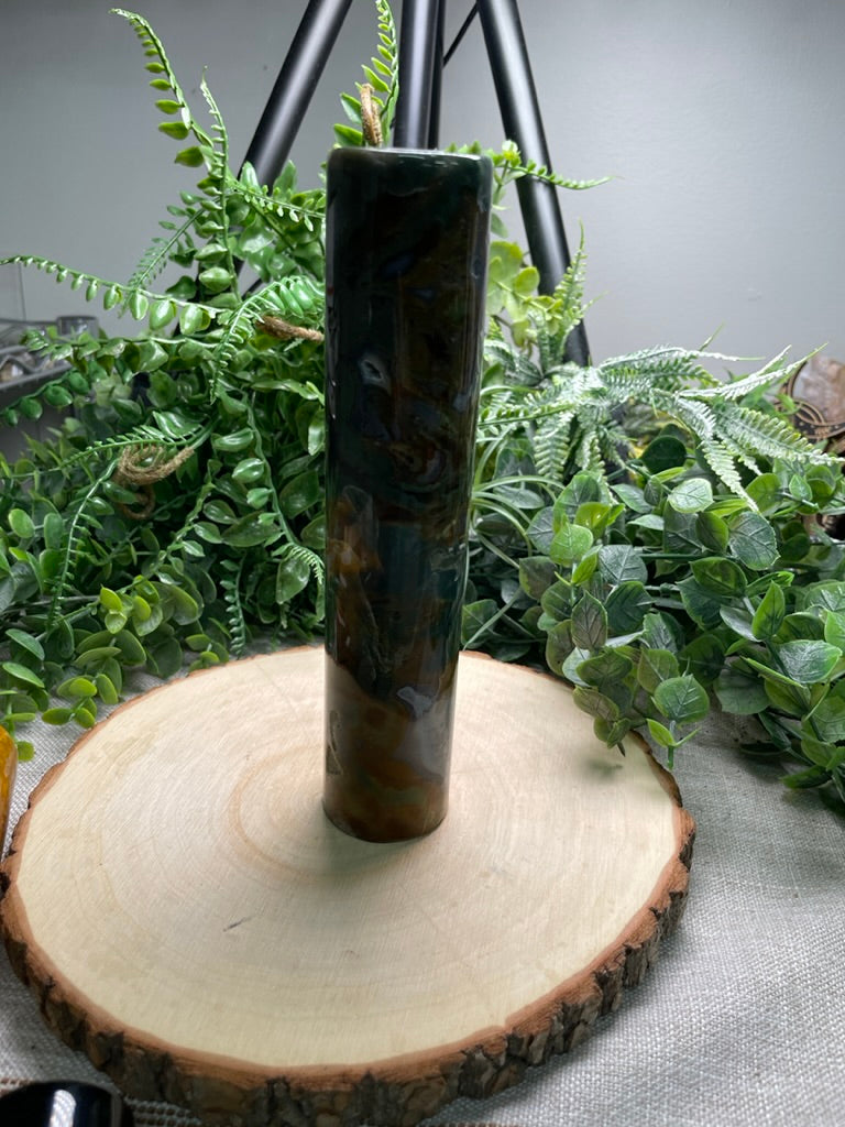 Moss Agate Cylinder