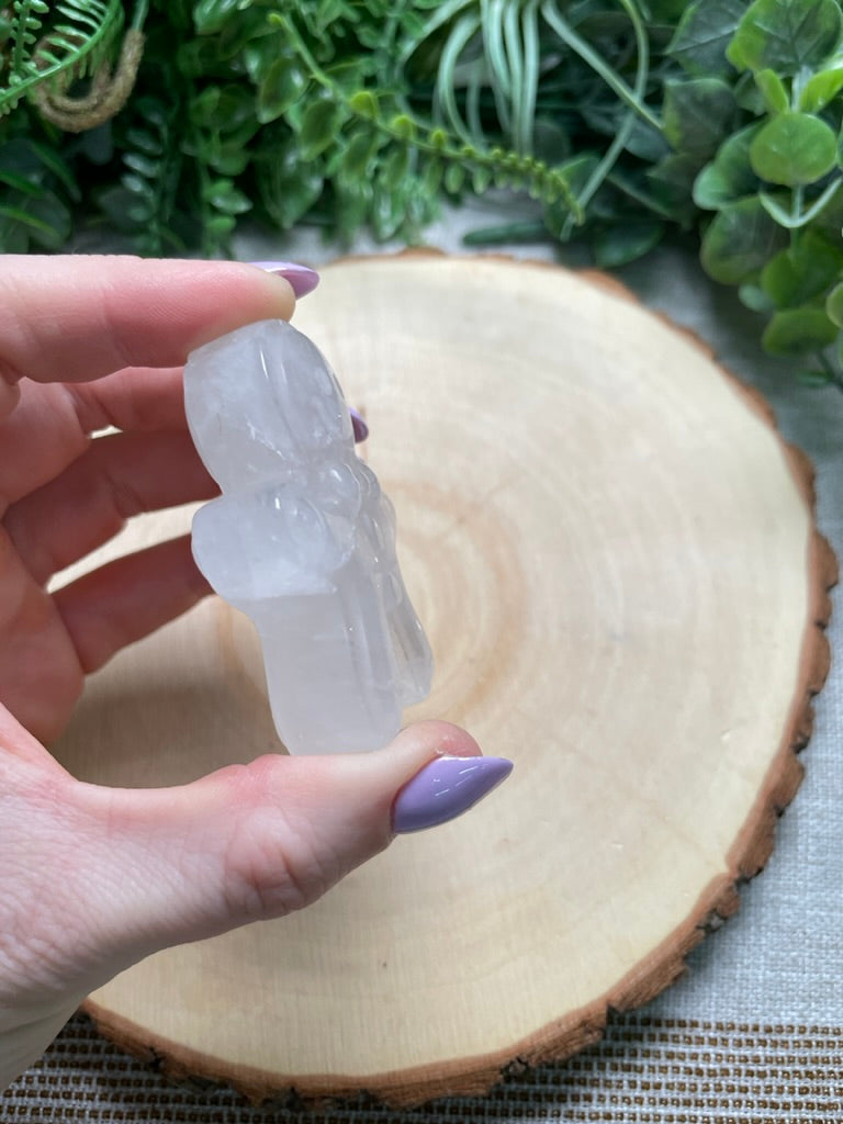 Clear Quartz Gingerbread Man