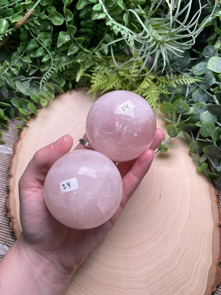 Rose Quartz Sphere (42 available)