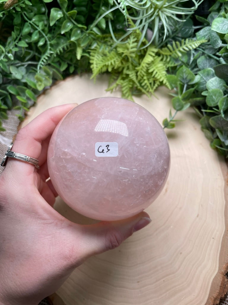 Rose Quartz Sphere (42 available)