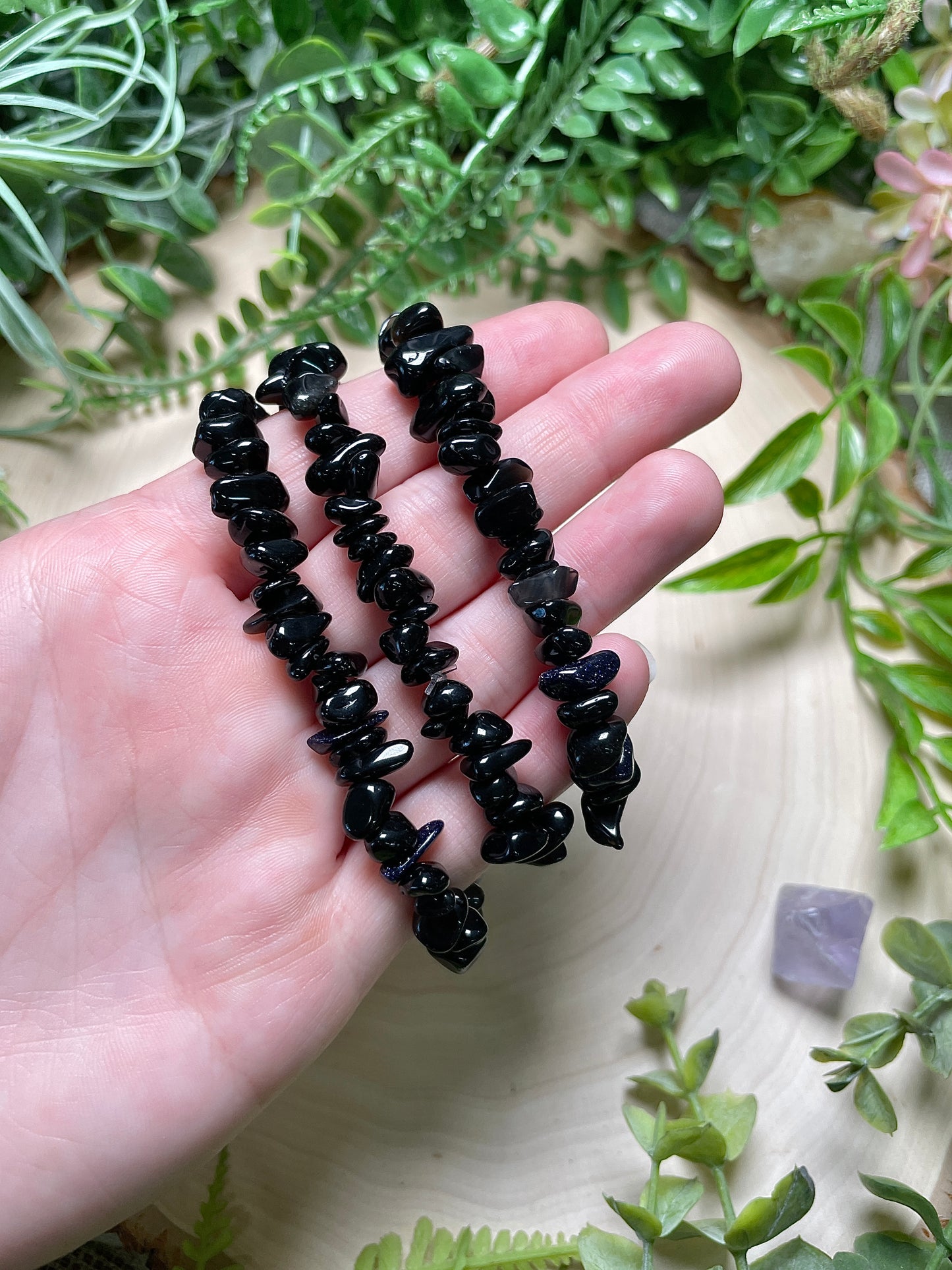 Obsidian Chip Bracelet