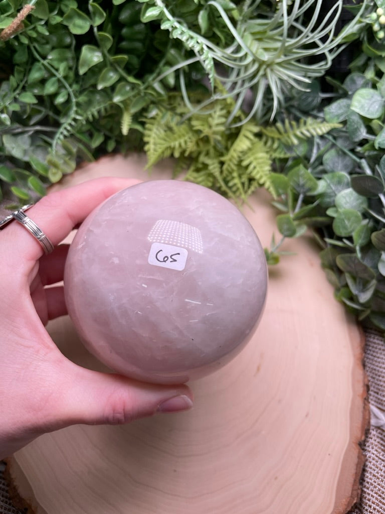 Rose Quartz Sphere (42 available)