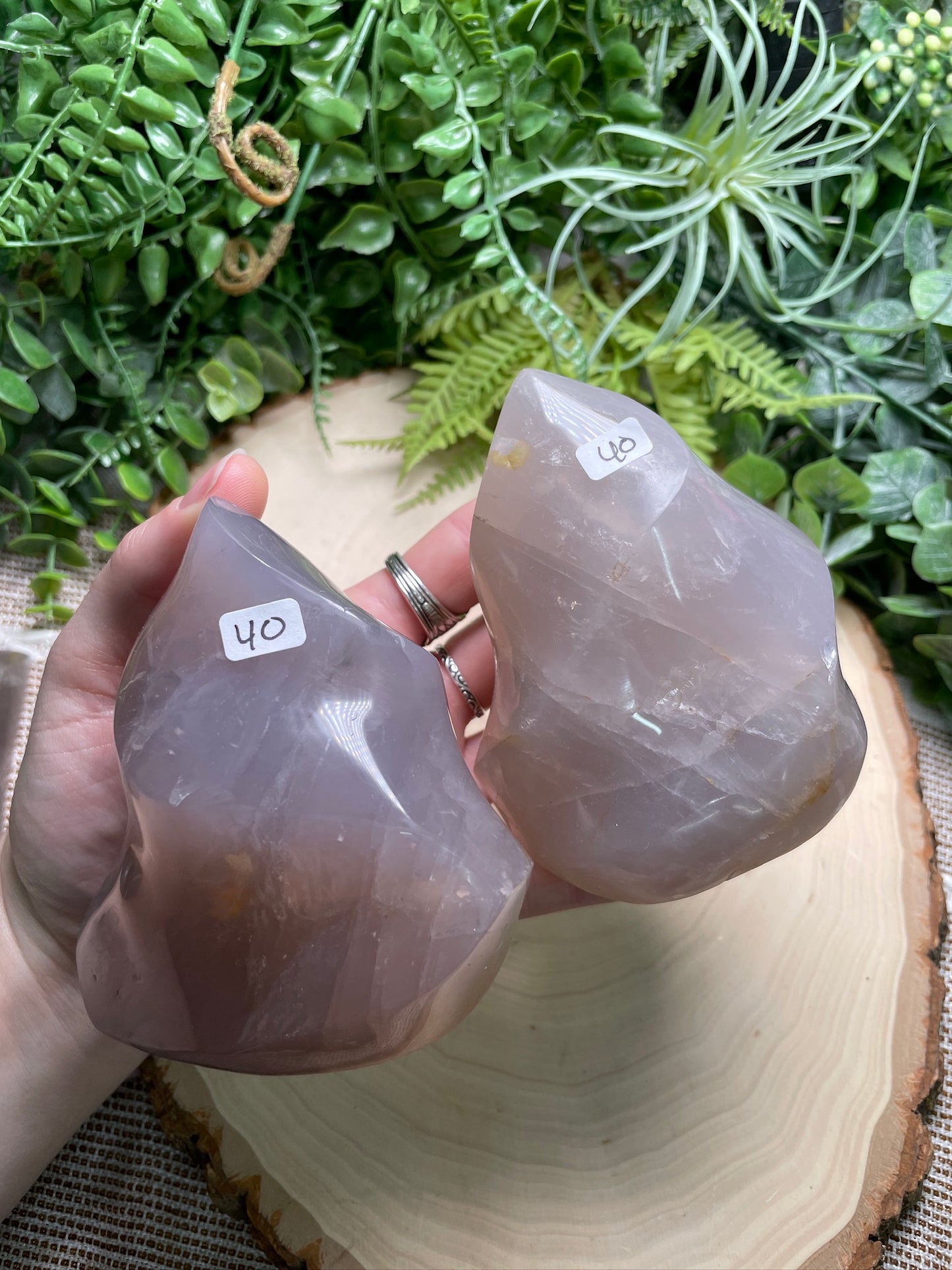 Blue Rose Quartz Flame