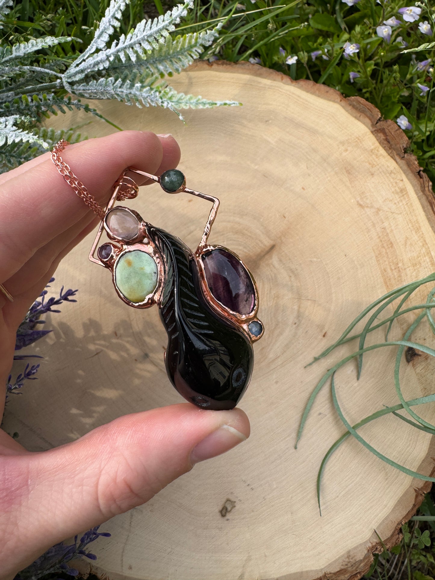 Tadpole with Crystal Bubbles Necklace