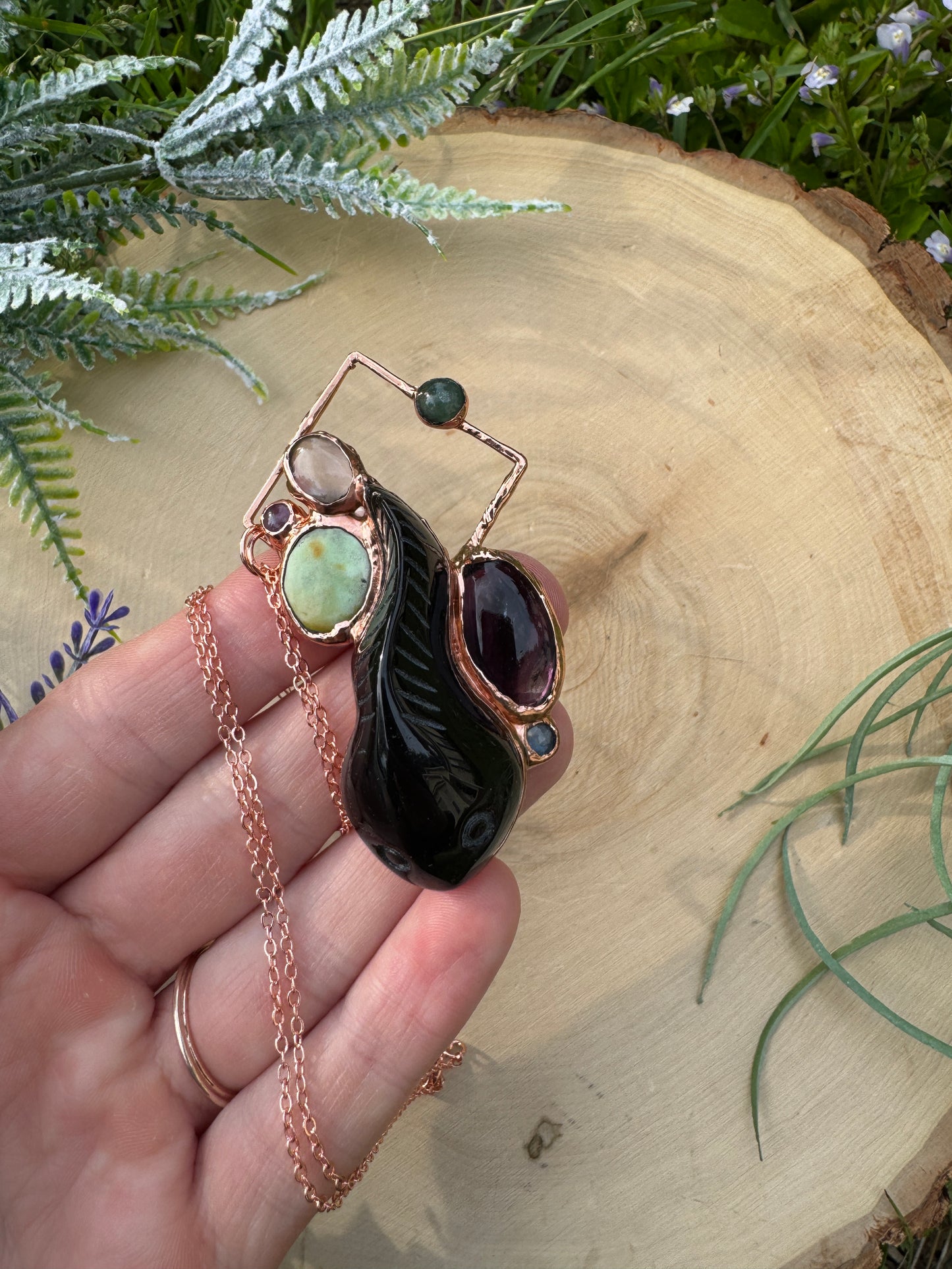 Tadpole with Crystal Bubbles Necklace