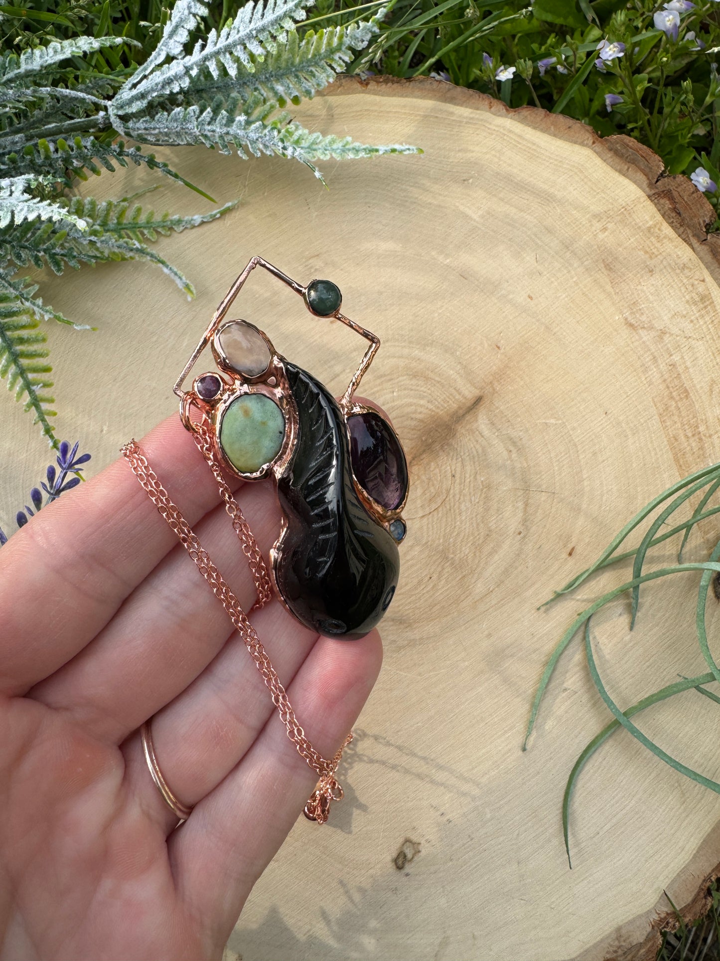 Tadpole with Crystal Bubbles Necklace