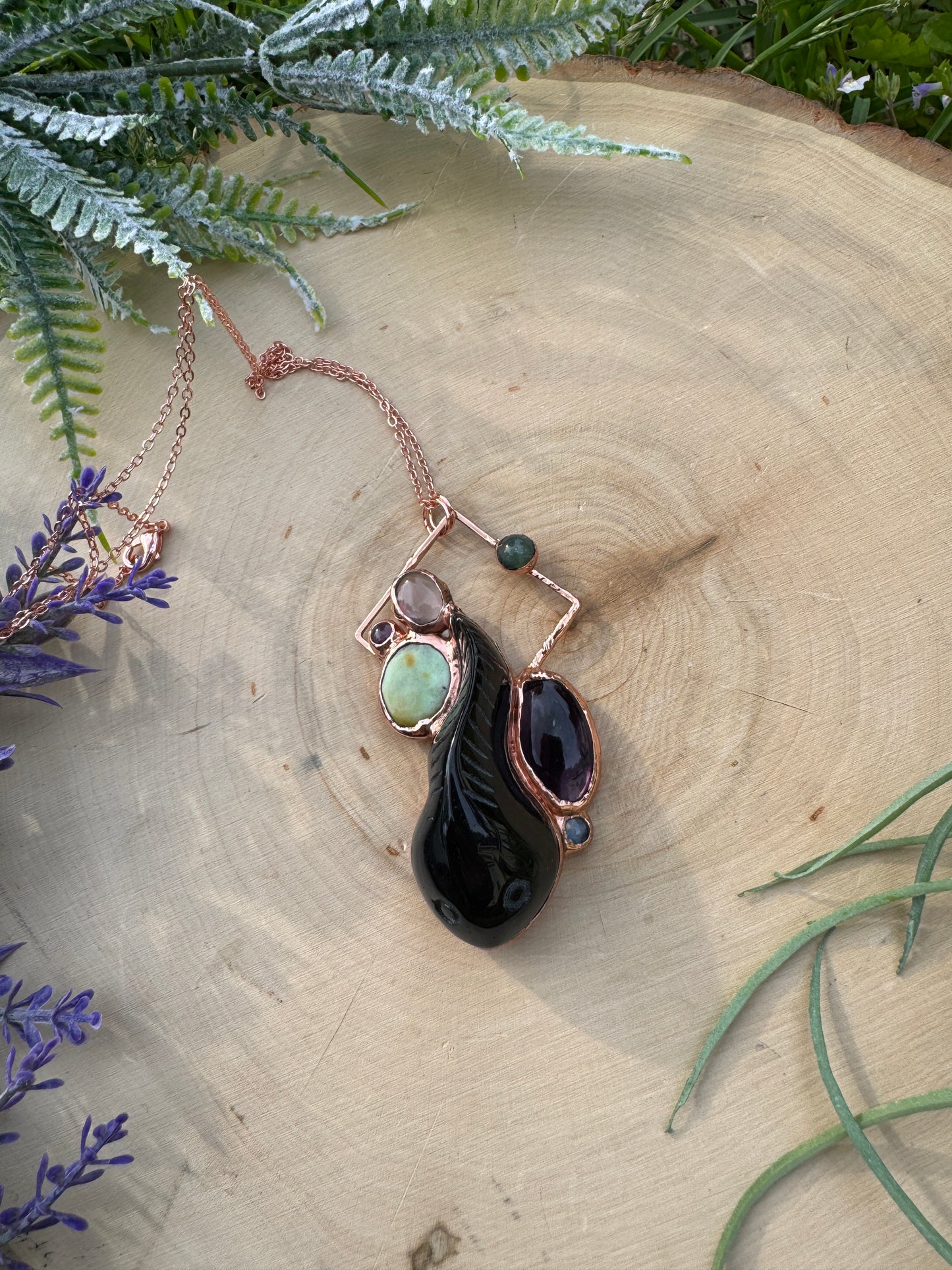 Tadpole with Crystal Bubbles Necklace