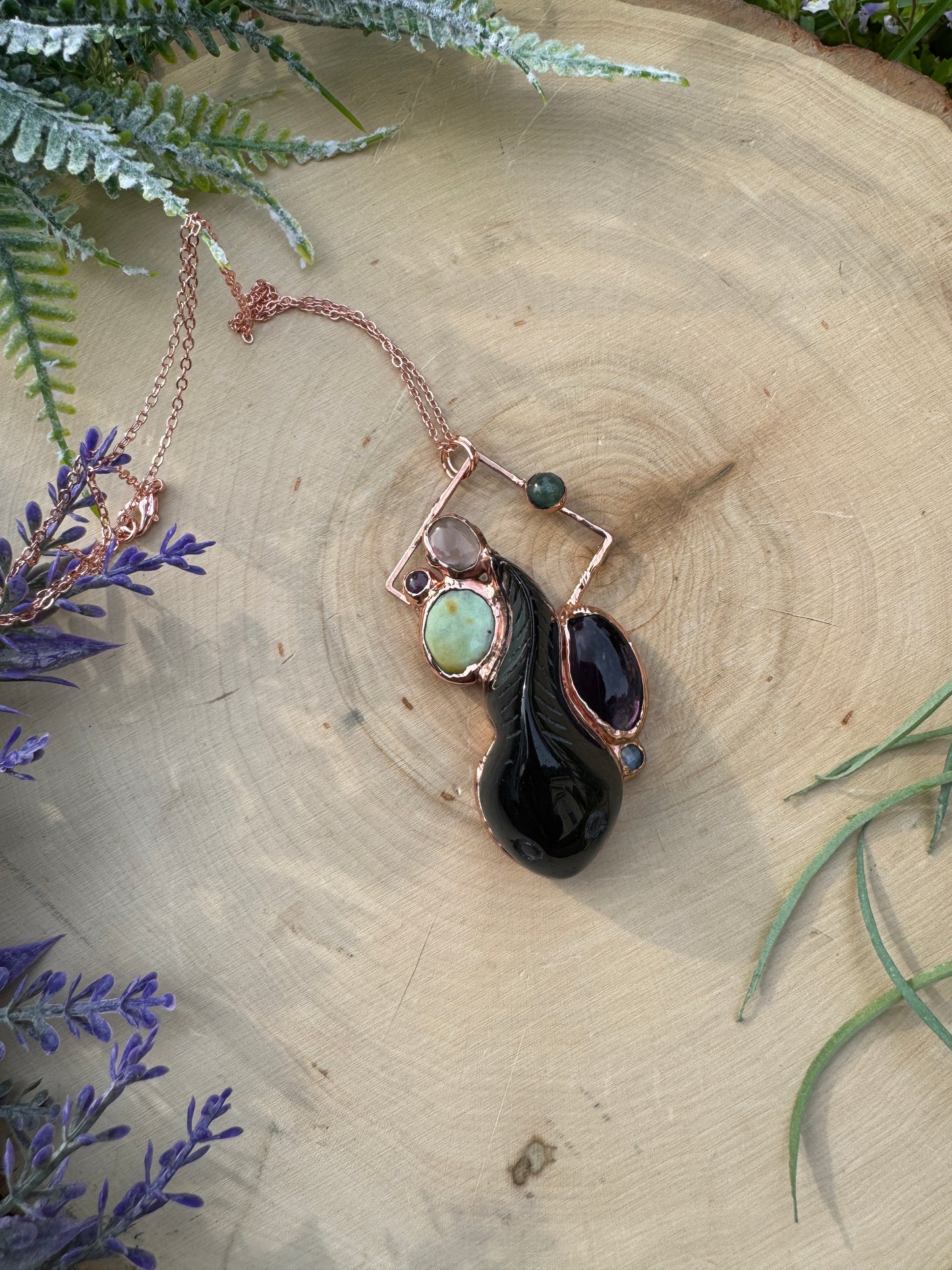 Tadpole with Crystal Bubbles Necklace