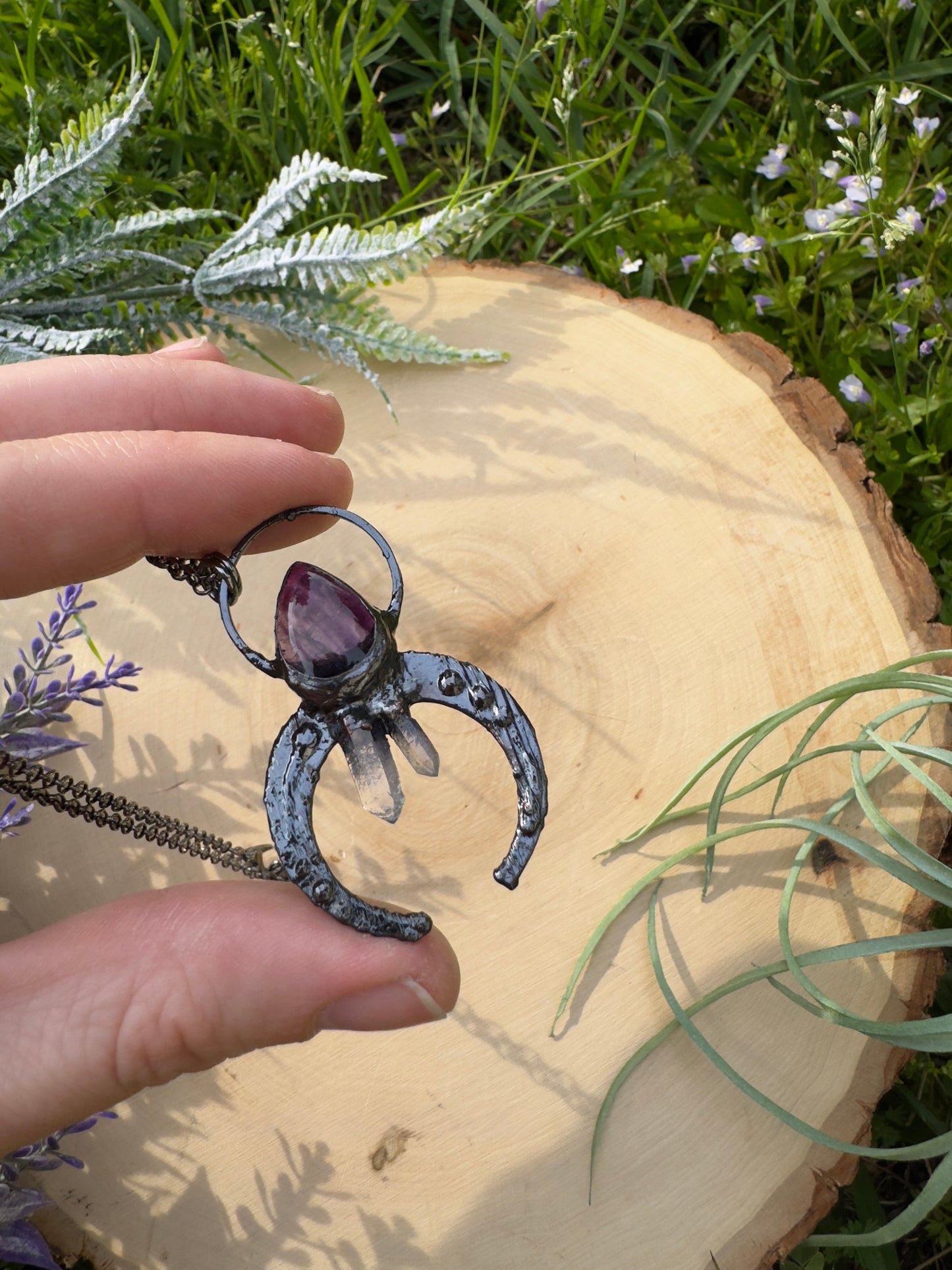 Amethyst and Blue Quartz Necklace