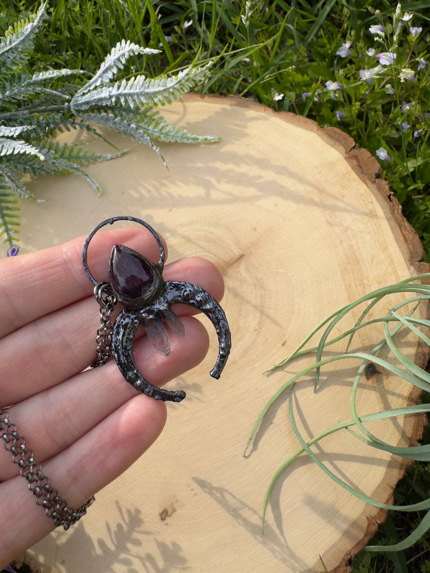Amethyst and Blue Quartz Necklace