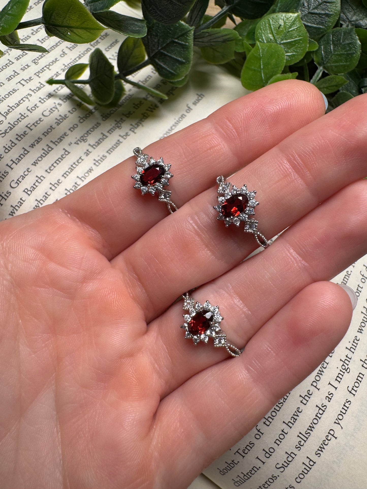 Garnet Adjustable Ring
