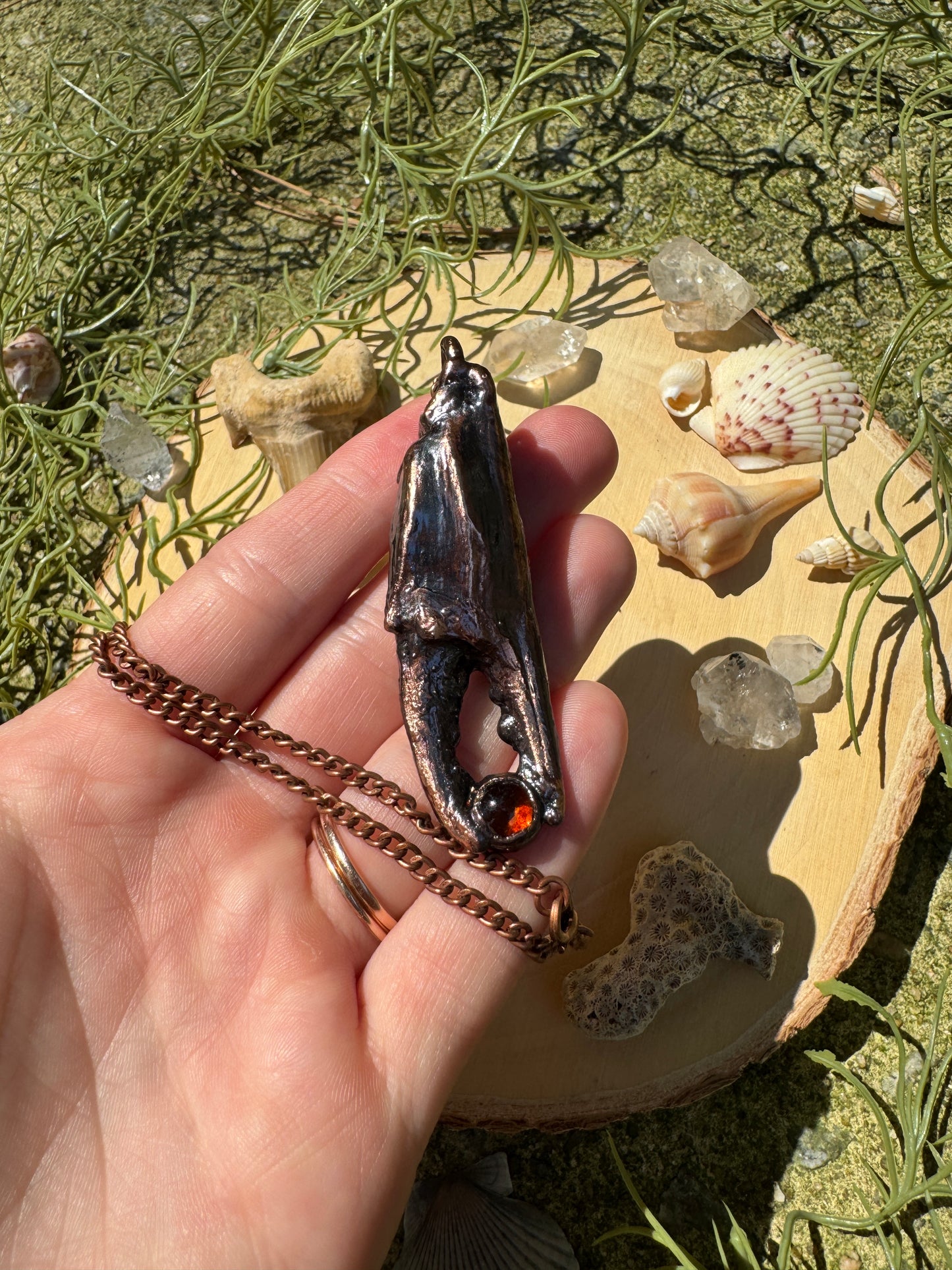Citrine Crab Claw Necklace