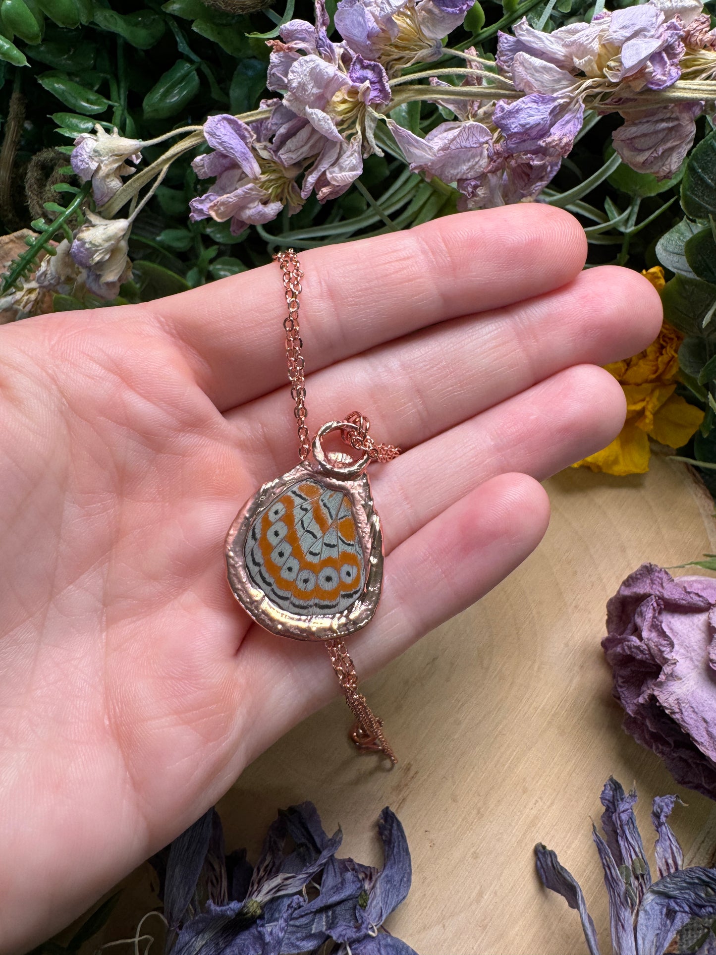 Labradorite and Butterfly Wing Necklace (reversible)