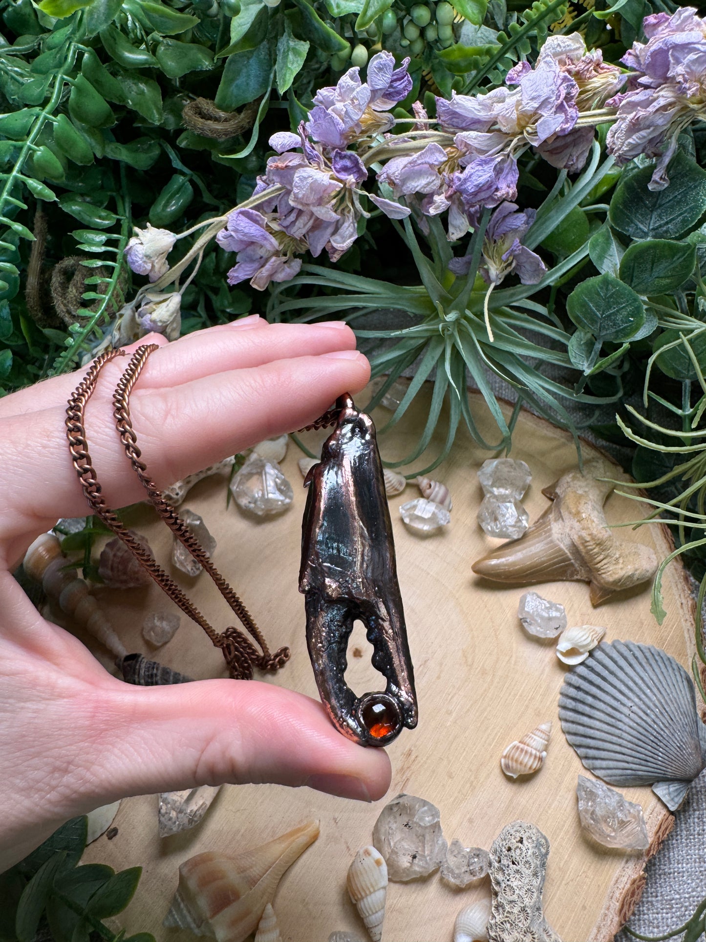 Citrine Crab Claw Necklace
