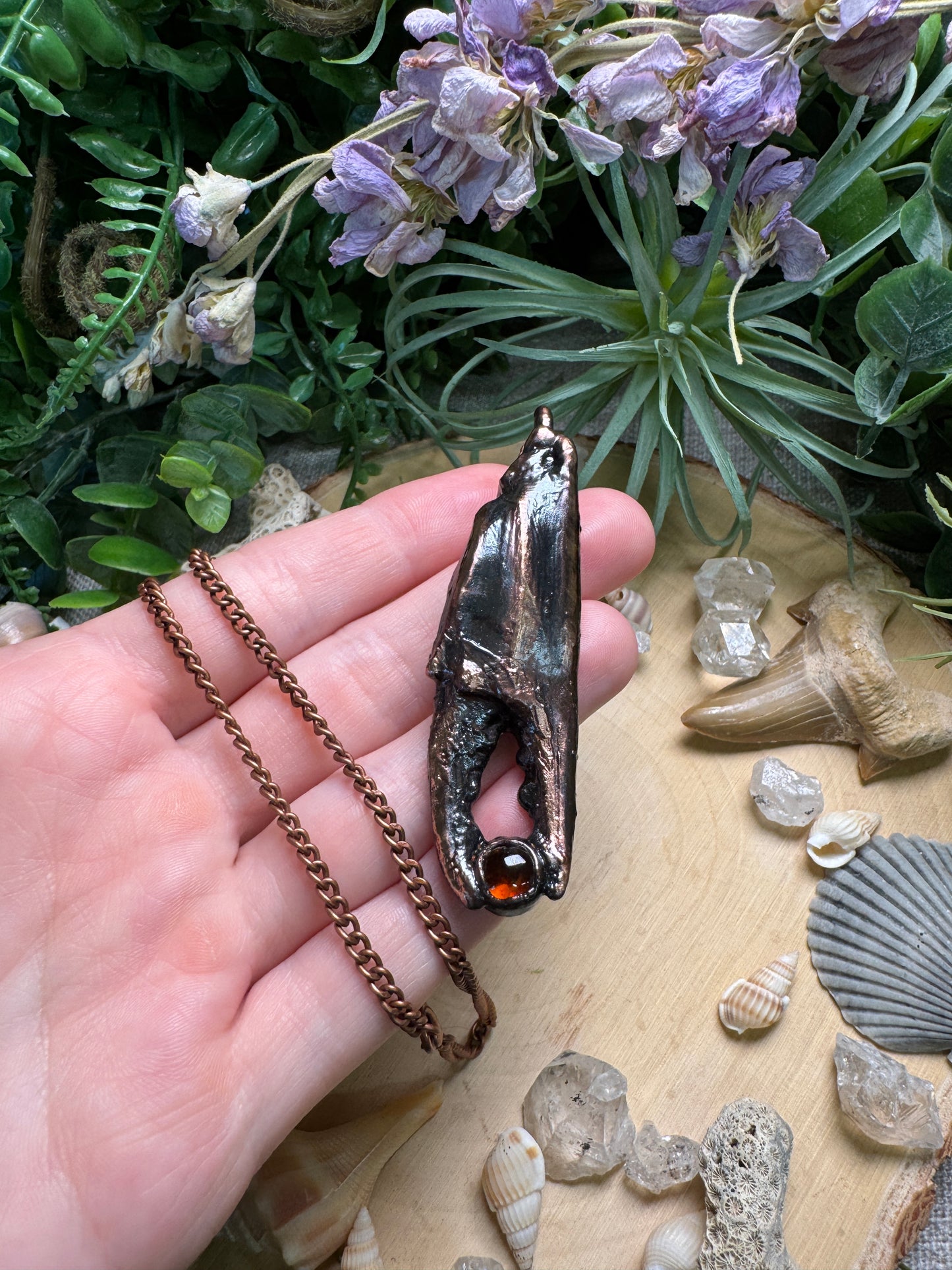 Citrine Crab Claw Necklace