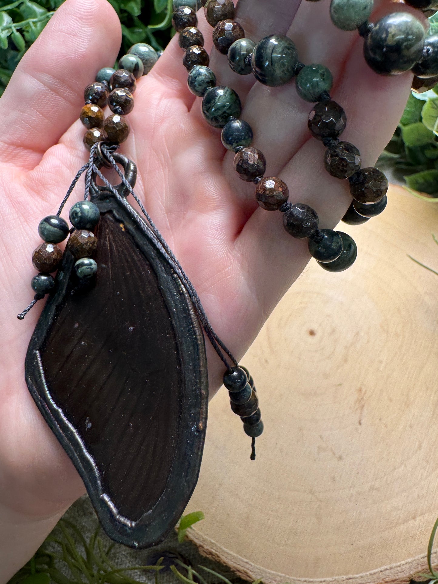 Butterfly Wing Mala Necklace (pre-loved)