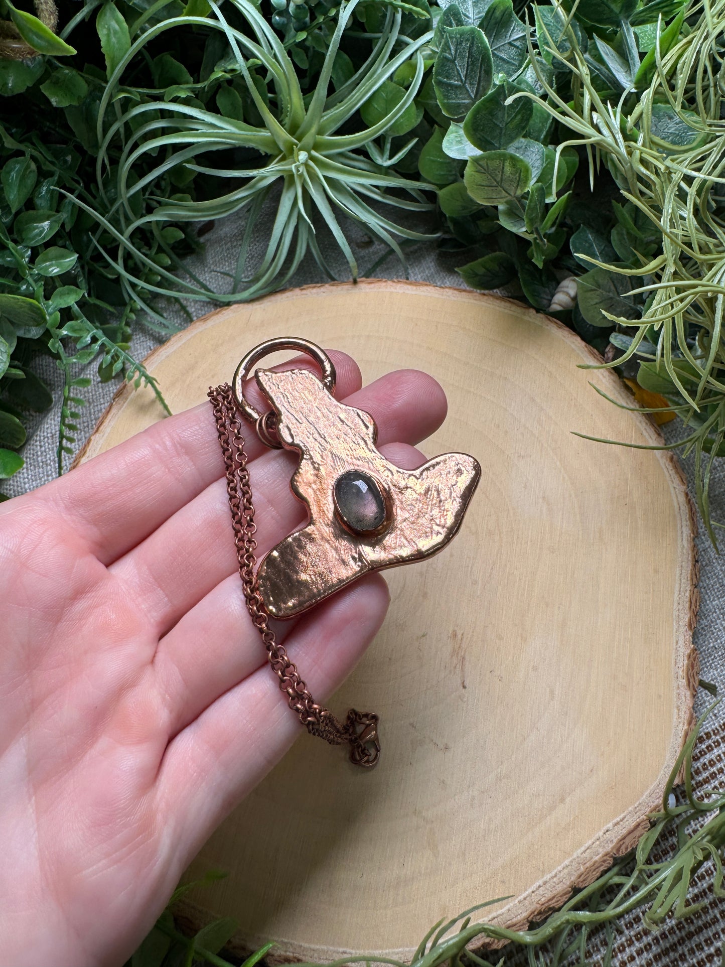 Labradorite Witch Hat Necklace