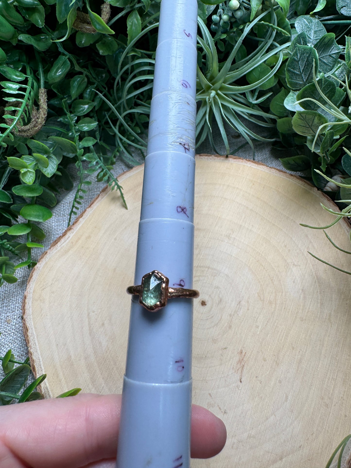 Green Kyanite Ring Size 9