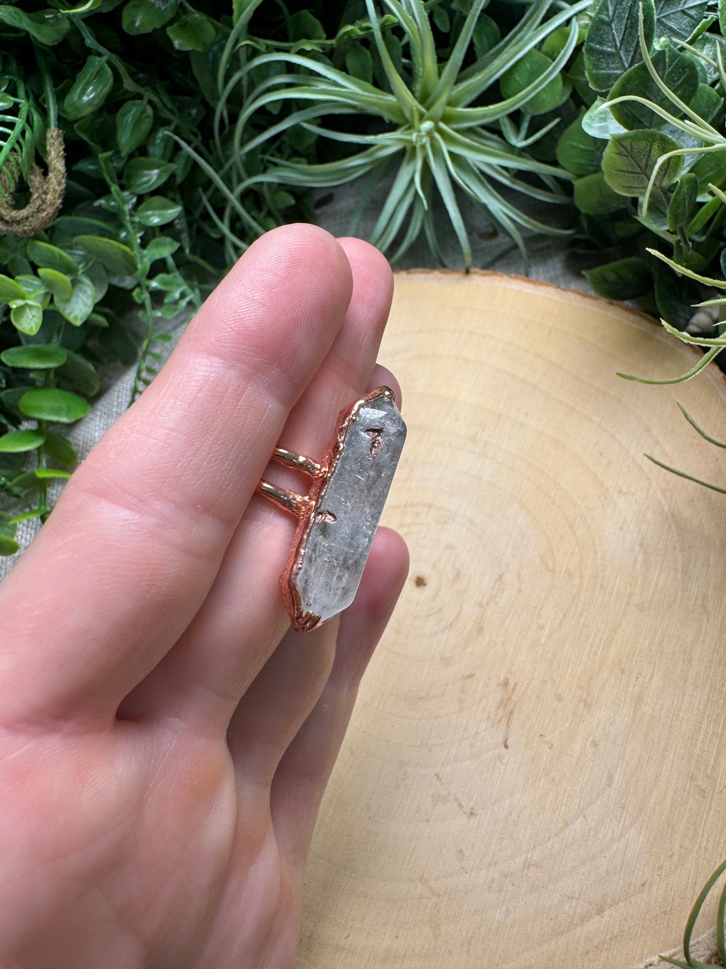 Clear Quartz Ring Size 6.25