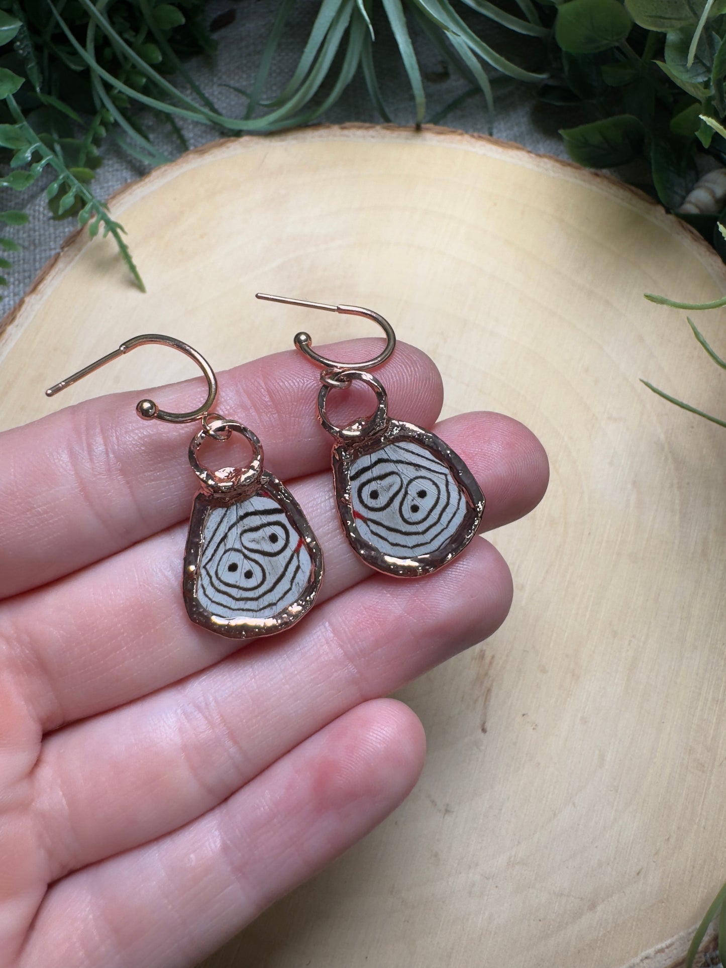 Opal and Butterfly Wing Earrings