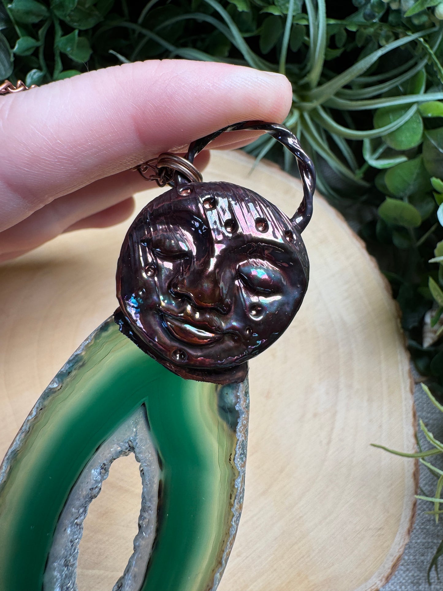 Tara- Green Agate Goddess Necklace