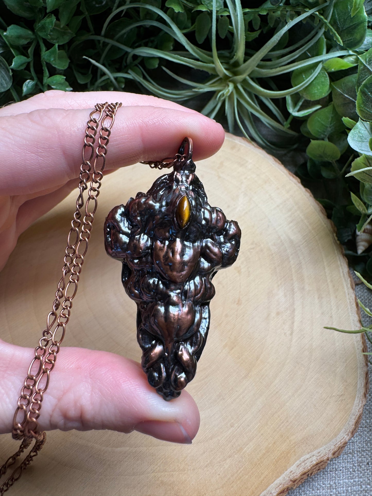 Katarina- Tigers Eye Goddess Necklace
