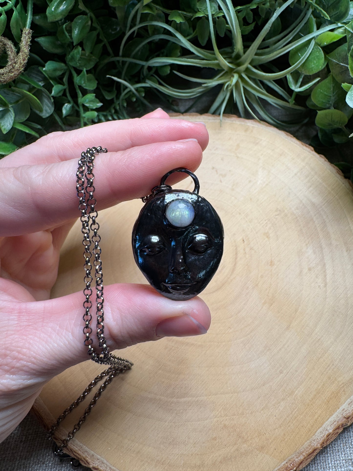 Fig- Moonstone Goddess Necklace
