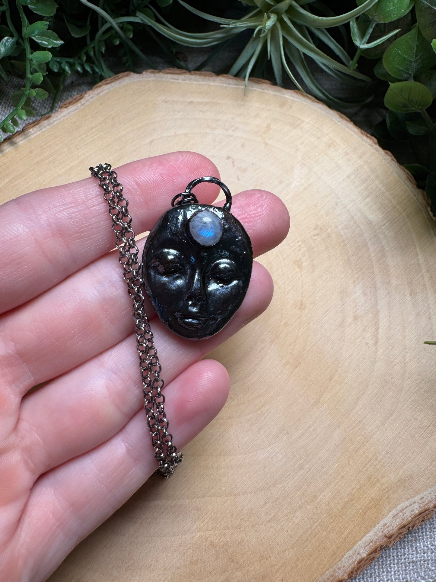 Amelia- Moonstone Goddess Necklace