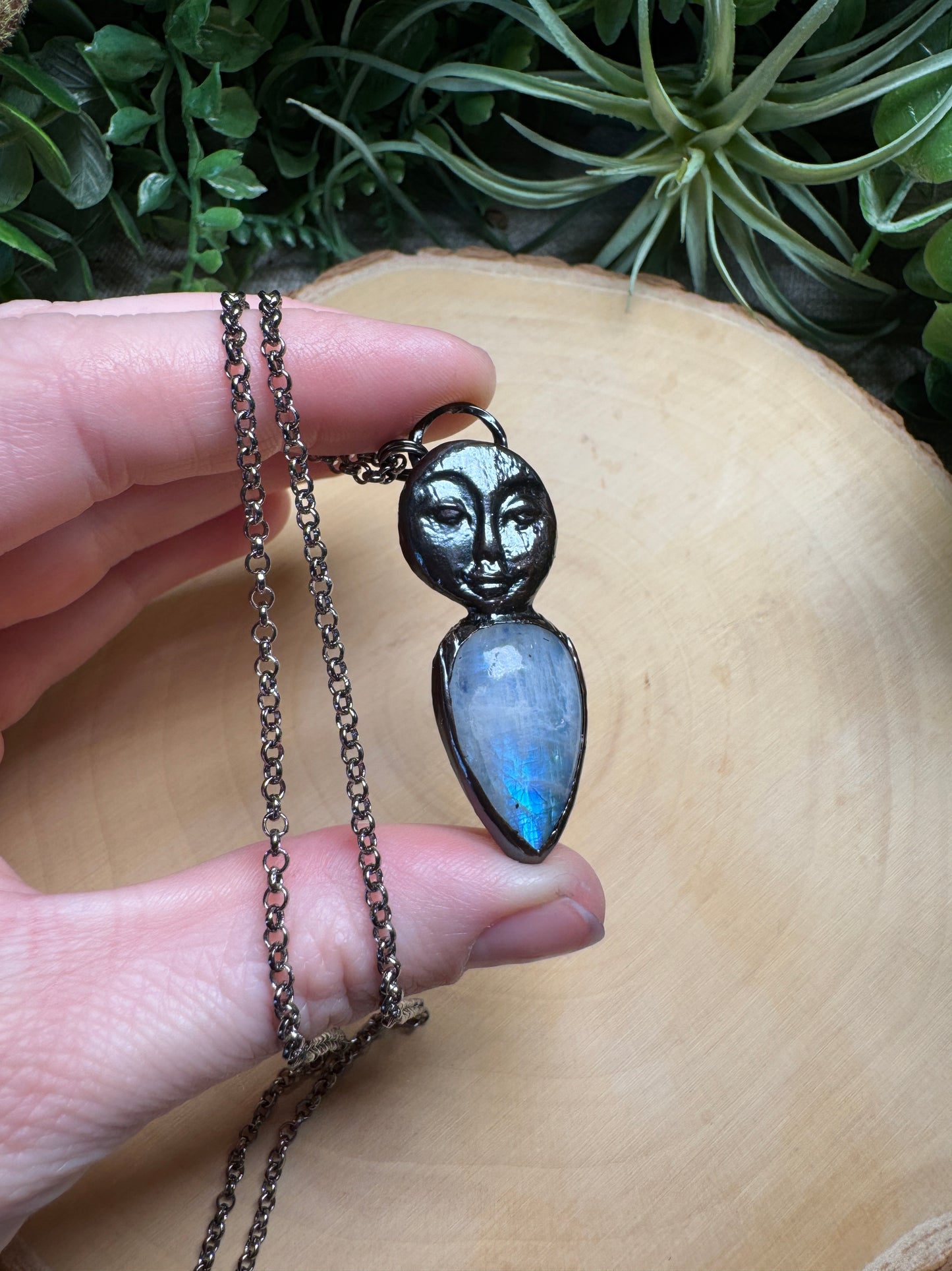 Mia- Moonstone Goddess Necklace
