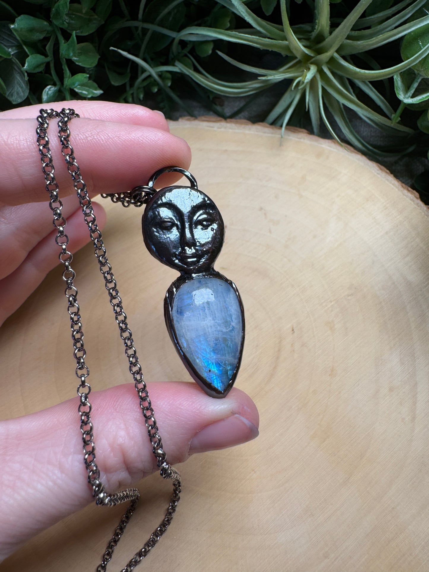 Mia- Moonstone Goddess Necklace