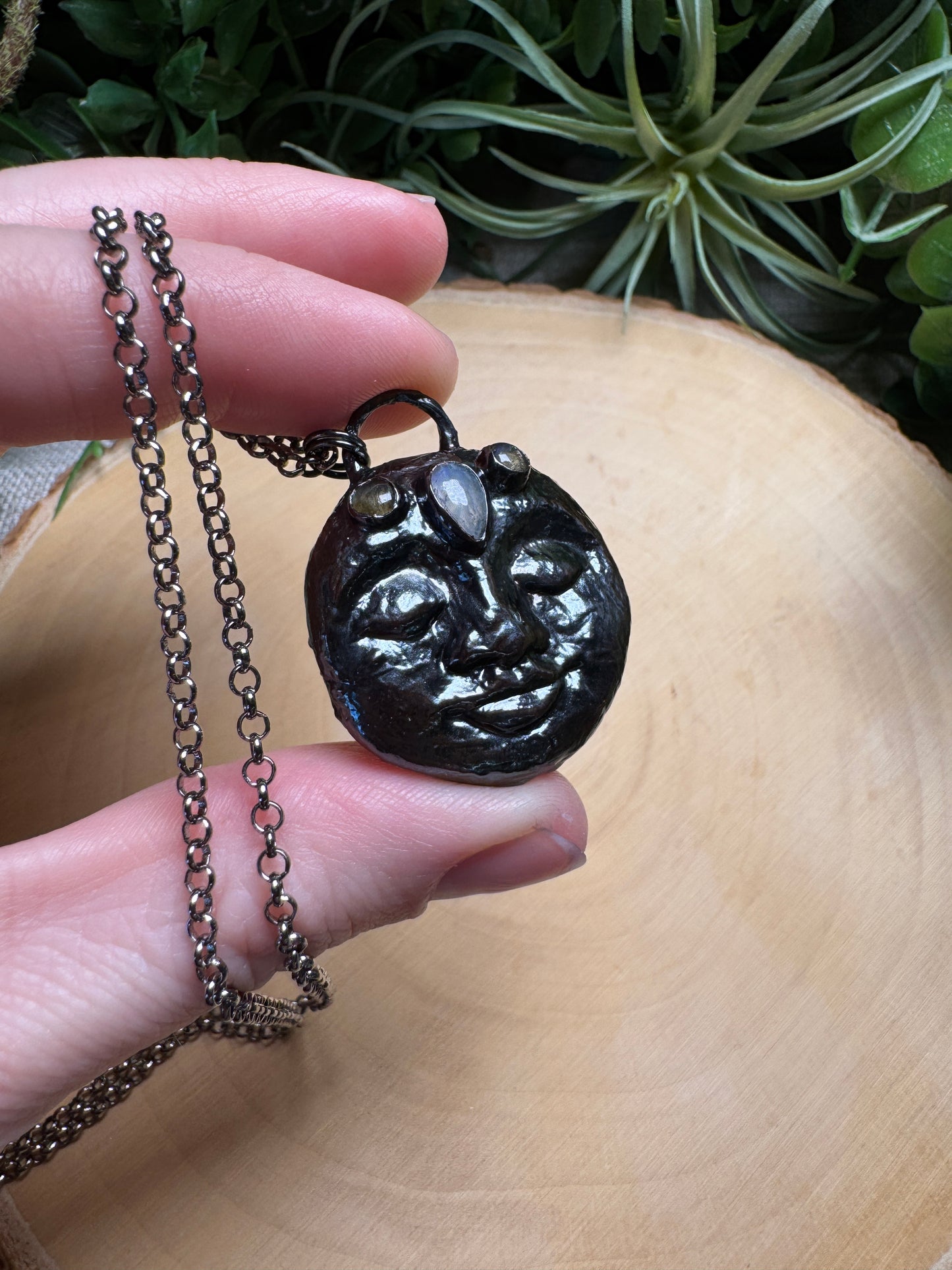 Chris- Moonstone and Labradorite Goddess Necklace