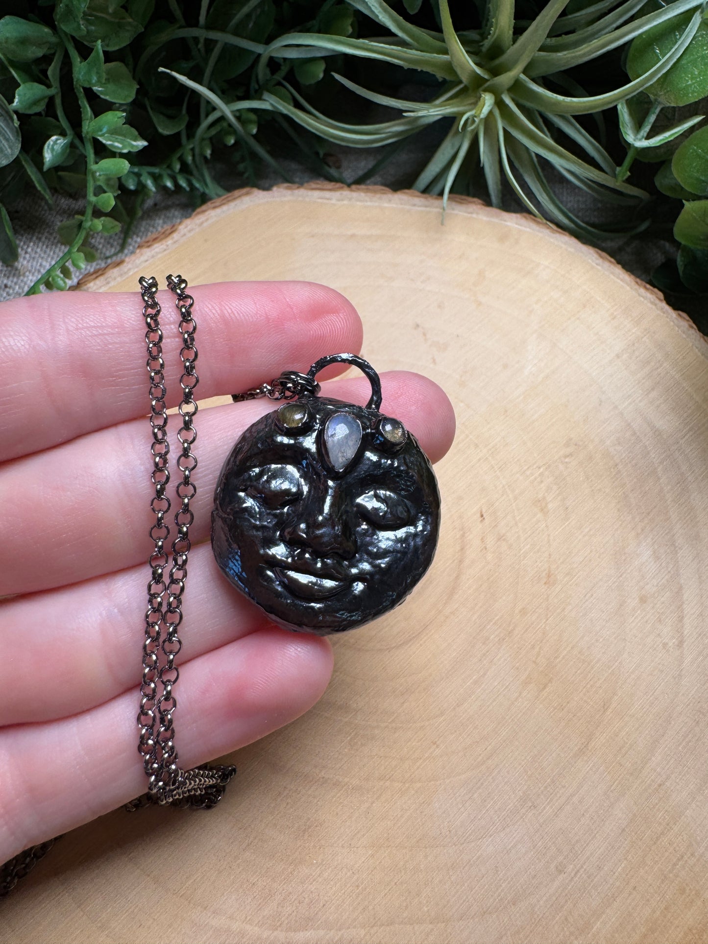 Chris- Moonstone and Labradorite Goddess Necklace