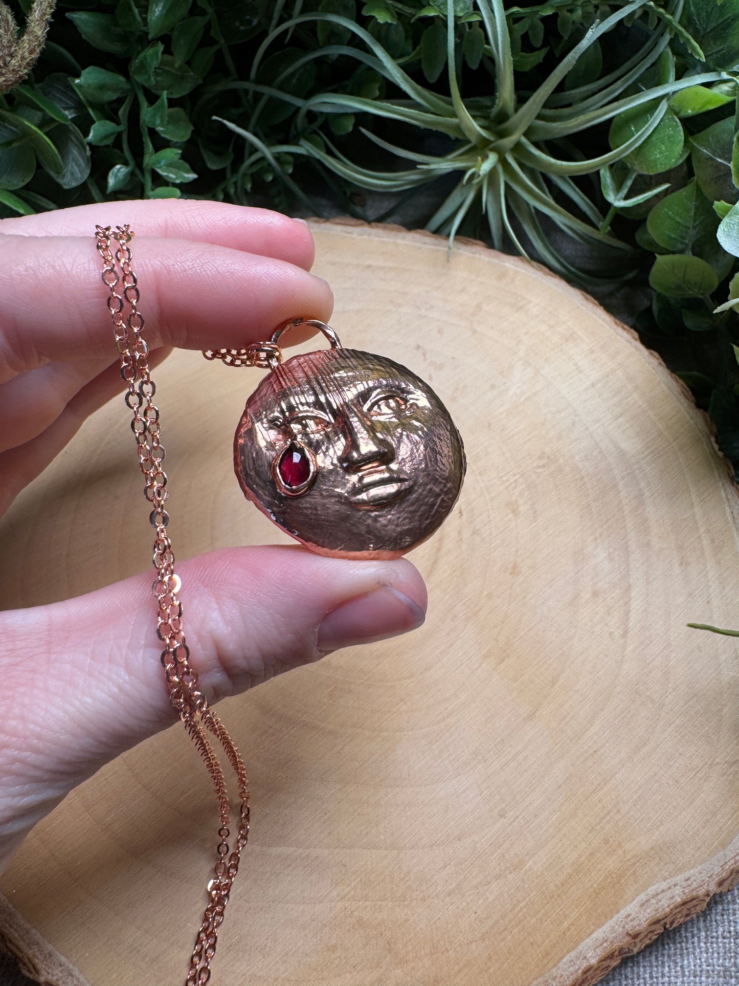 Sara- Garnet Goddess Necklace