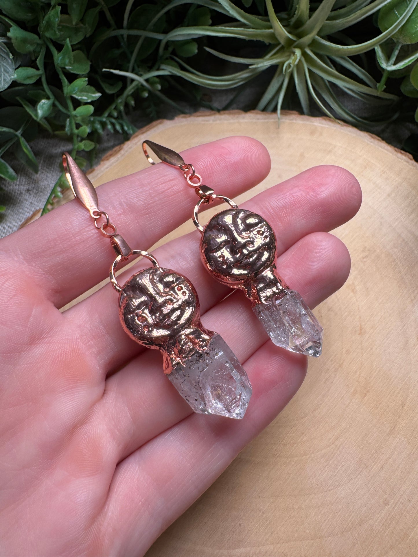 Leah- Quartz Goddess Earrings