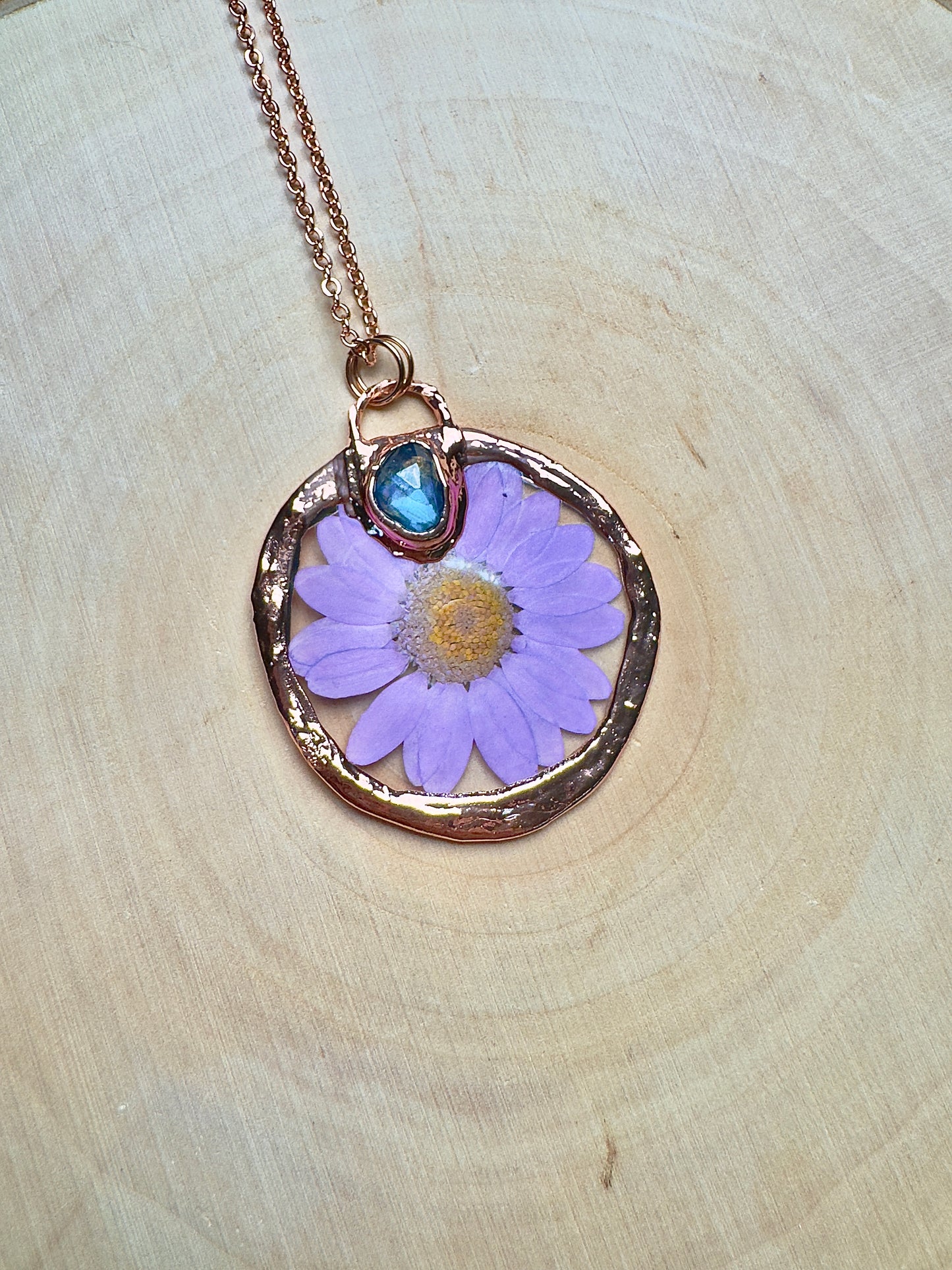 Asteria- Labradorite and Flower Necklace