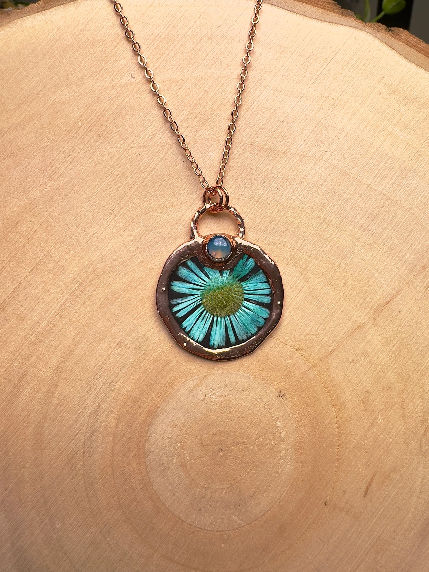Ivyra- Opal and Flower Necklace