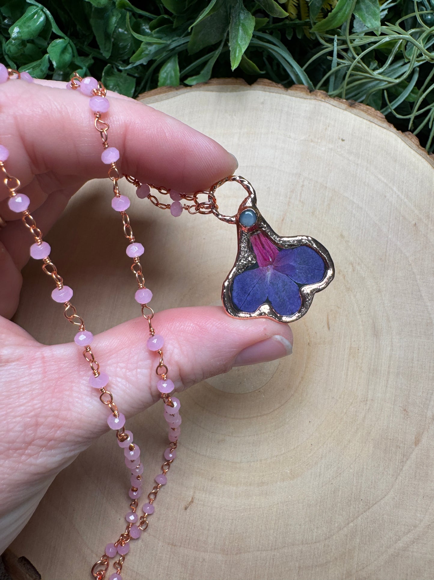 Caelia- Moonstone and Flower Necklace