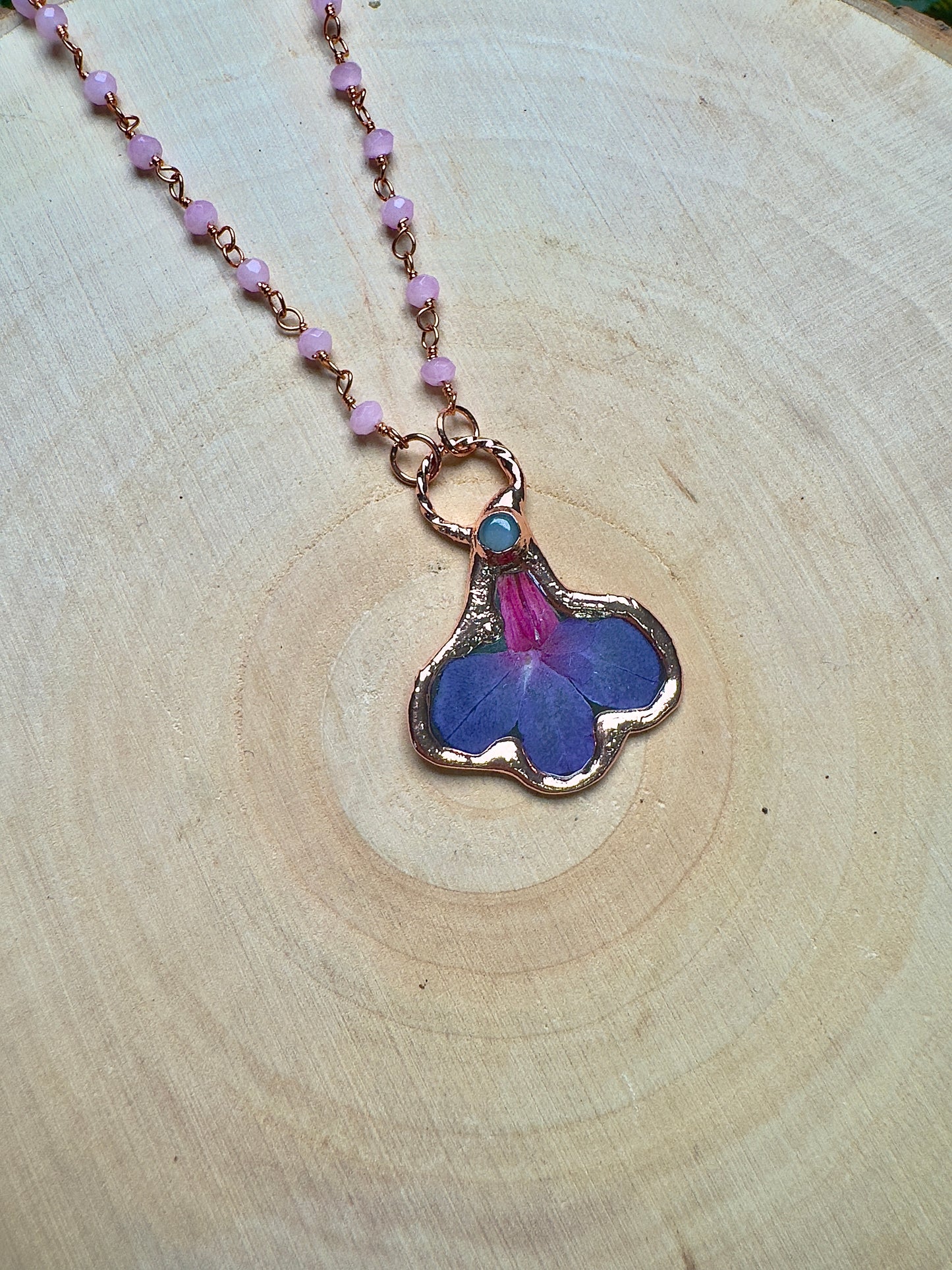 Caelia- Moonstone and Flower Necklace