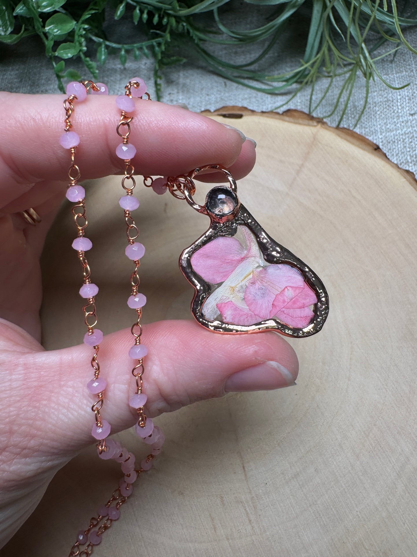 Aurielle- Fluorite and Flower Necklace