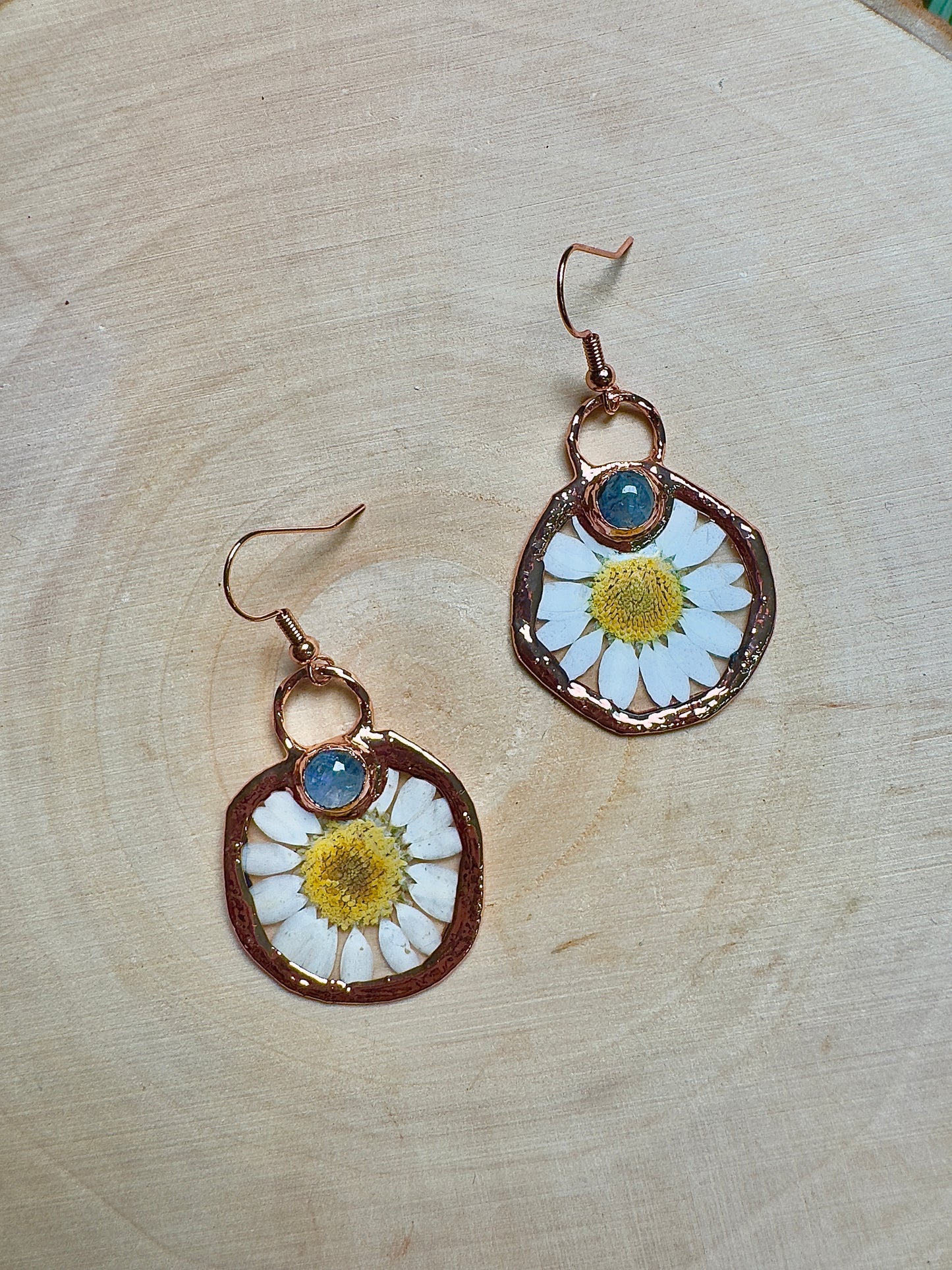 Sylvara- Moonstone and Flower Earrings
