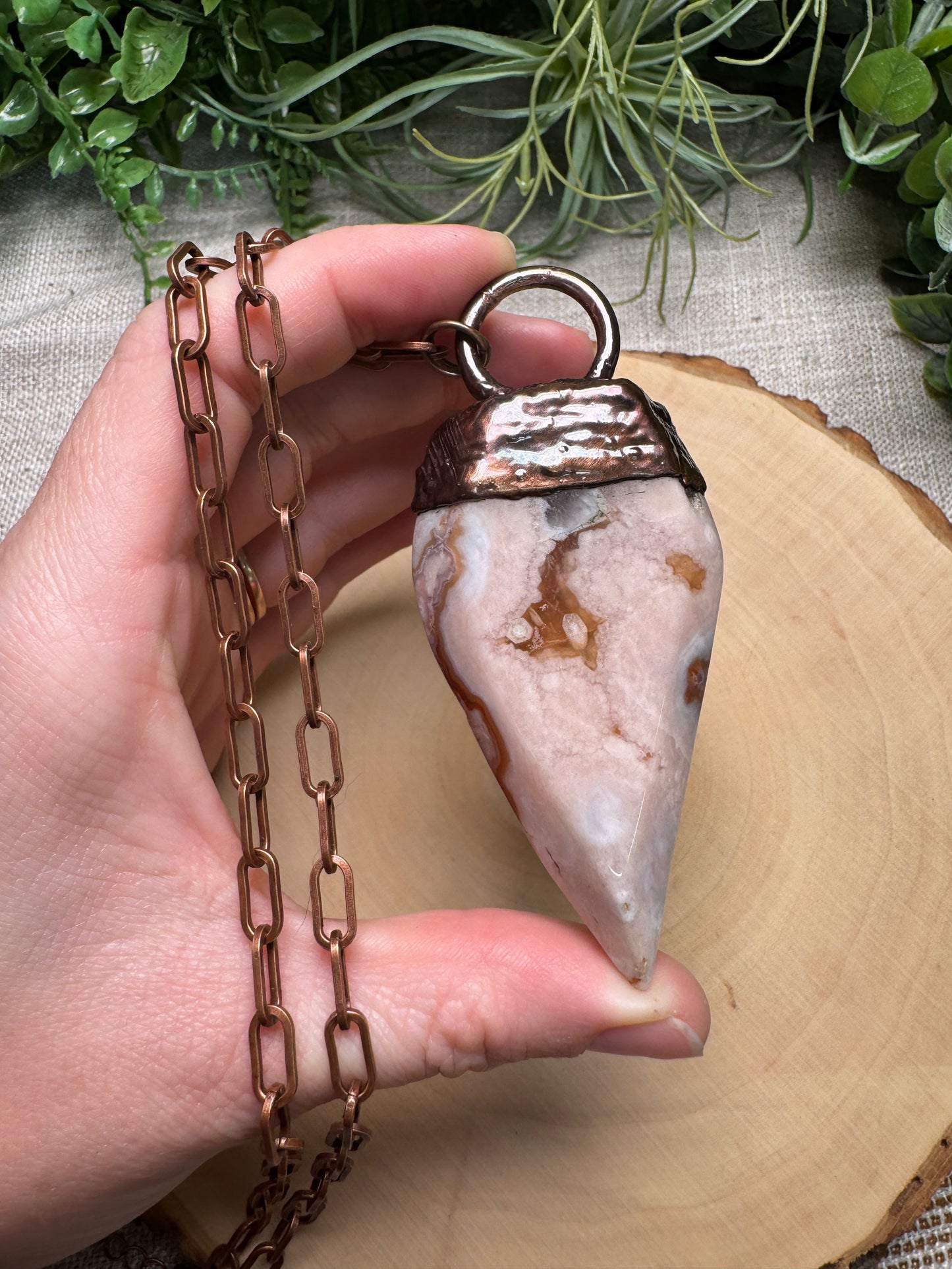 Flower Agate Necklace