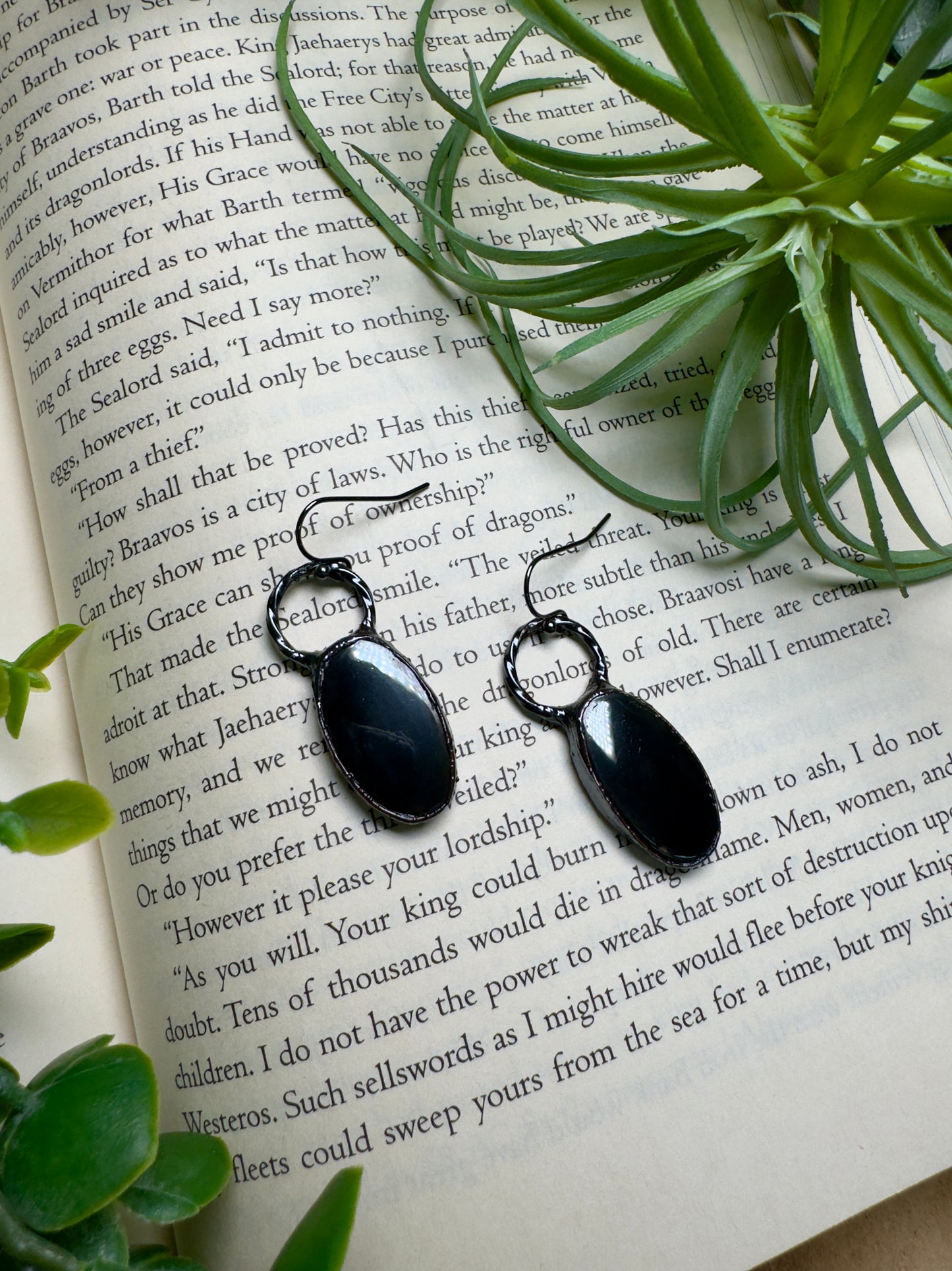 Hematite Dangle Earrings