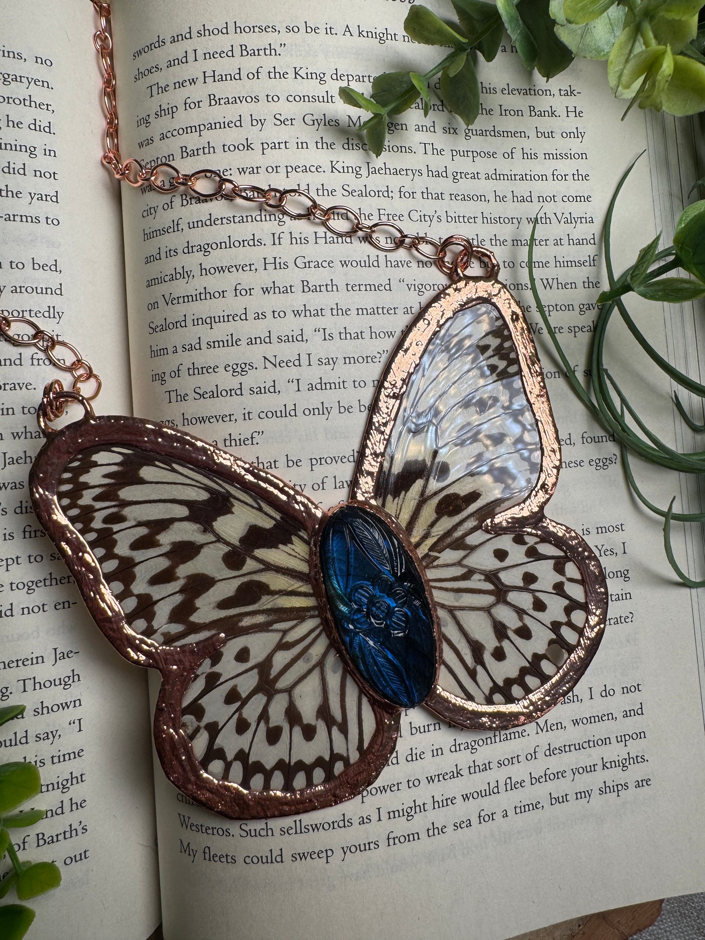 Massive Labradorite Butterfly Necklace